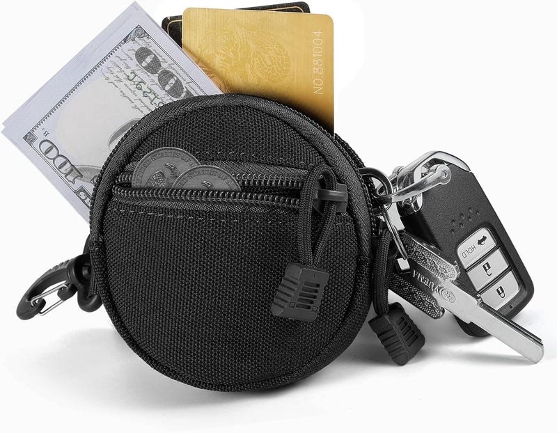 FRTKK 2 Pack Tactical Compact EDC Pouches Military Molle Utility Pouch Accessories Organizer Pouch Coin Purse Keychain Pocket Credit Card Holder Waist Pack - Image 2
